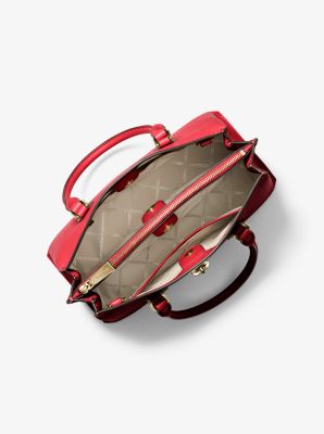 Ruby Medium Saffiano Leather Satchel - Image 11