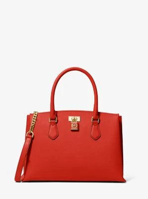 Ruby Medium Saffiano Leather Satchel - Image 6