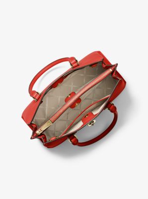 Ruby Medium Saffiano Leather Satchel - Image 7