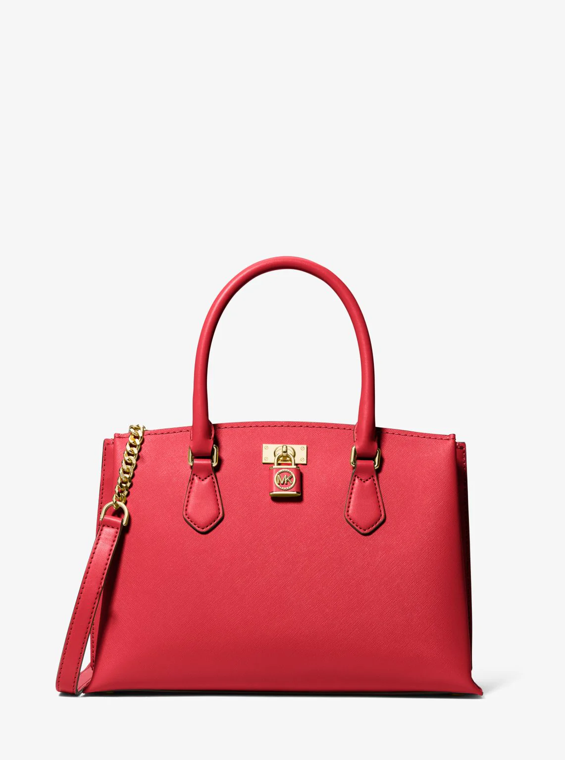 Ruby Medium Saffiano Leather Satchel - Image 9